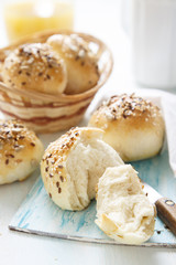 Breakfast buns with seeds