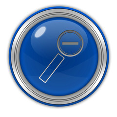 Zoom out circular icon on white background