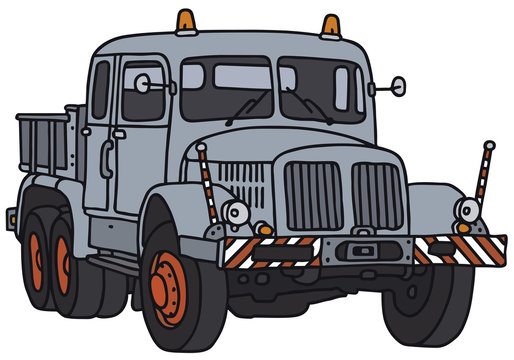 Old towing truck, vector illustration