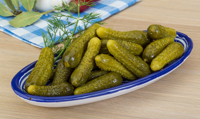 Marinated small cucumber
