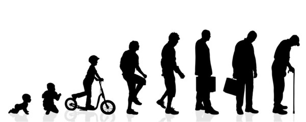 Vector silhouette generation men.