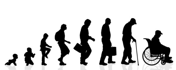 Vector silhouette generation men.