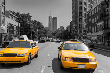 New York West Village in Manhattan yellow cab