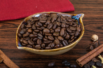 Roasted coffee beans