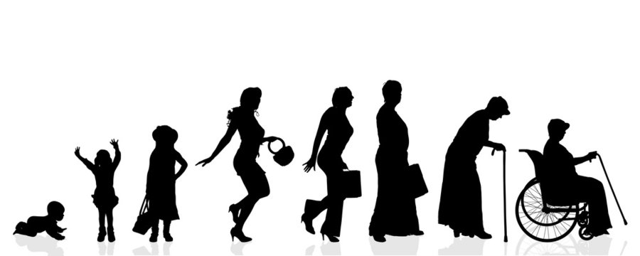 Vector silhouette generation women.