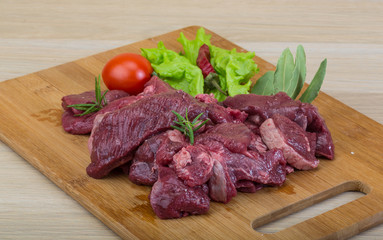 Raw venison