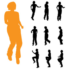 Vector silhouette of a woman.