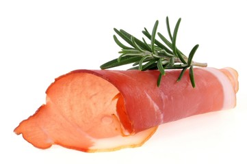 Jambon cru et brin de romarin
