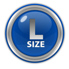L size circular icon on white background