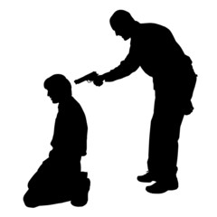 Vector silhouette of a man.