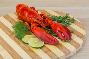Boiled lobster