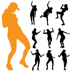 Vector silhouette of a woman.