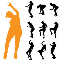 Vector silhouette of a woman.