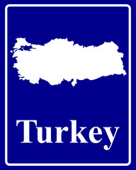 silhouette map of Turkey