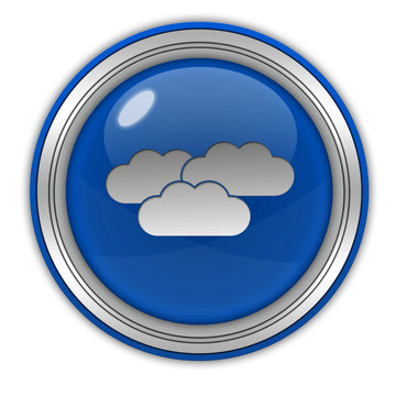Cloud circular icon on white background