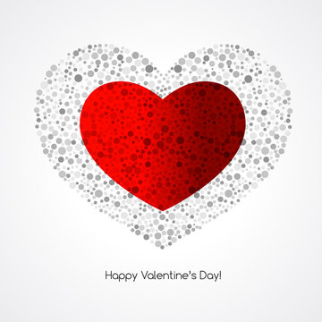 Valentines Card with heart