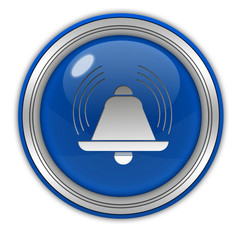 alarm circular icon on white background