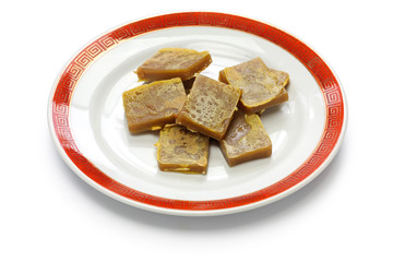 nian gao, chinese new year rice cake, cooked