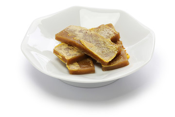 nian gao, chinese new year rice cake, cooked