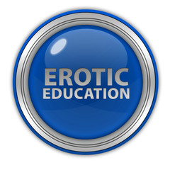 Erotic Education circular icon on white background