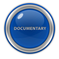 Documentary circular icon on white background