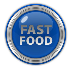 Faast food circular icon on white background