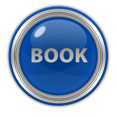 Book circular icon on white background