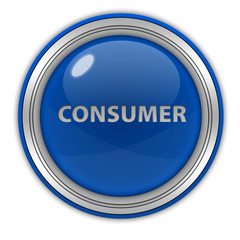Consumer circular icon on white background