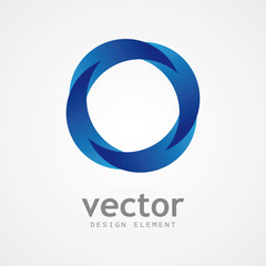 Abstract round blue logo