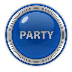 Party circular icon on white background