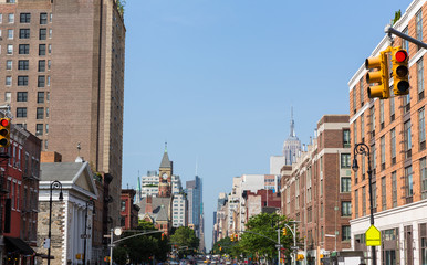West Village in New York Manhattan buildings