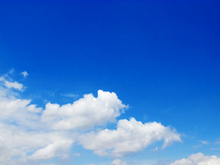 Obraz premium Pre Monsoon clouds and blue clear sky