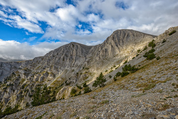 Fototapeta na wymiar Path to the top of Olympus