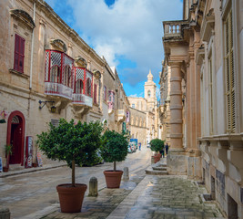 Fototapeta na wymiar Discover Malta - Streets of Mdina