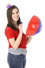 Holding the Patriotic Ball