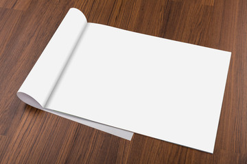 Blank catalog,brochure, magazines,book mock up on wood backgroun