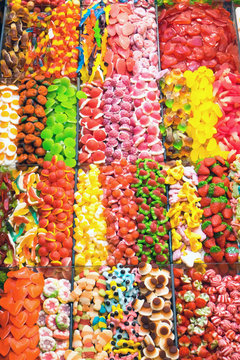 Candy at the Boqueria market in Barcelona
