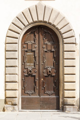 old vintage wooden door