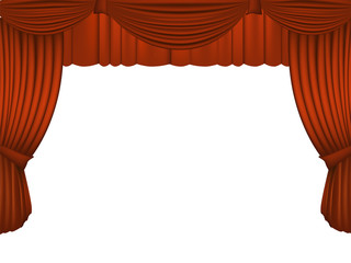 Red velvet curtain.