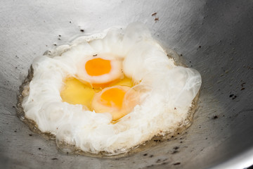 fire egg on a pan