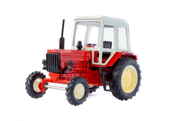 Toy tractor isolated model