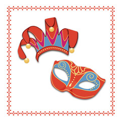 Vintage frame and mask