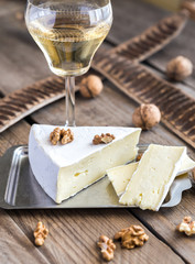 Brie cheese with nuts
