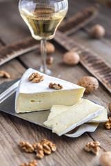 Brie cheese with nuts