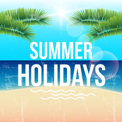 Fototapeta na wymiar summer holidays (flyer, poster, banner)