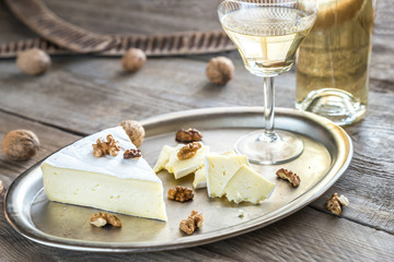 Brie cheese with nuts