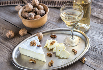 Brie cheese with nuts