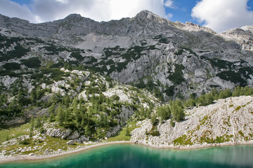 Clear lake in the Alps