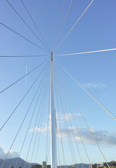 Fototapeta na wymiar suspension bridge