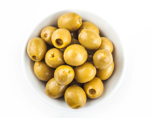 green marinated olives